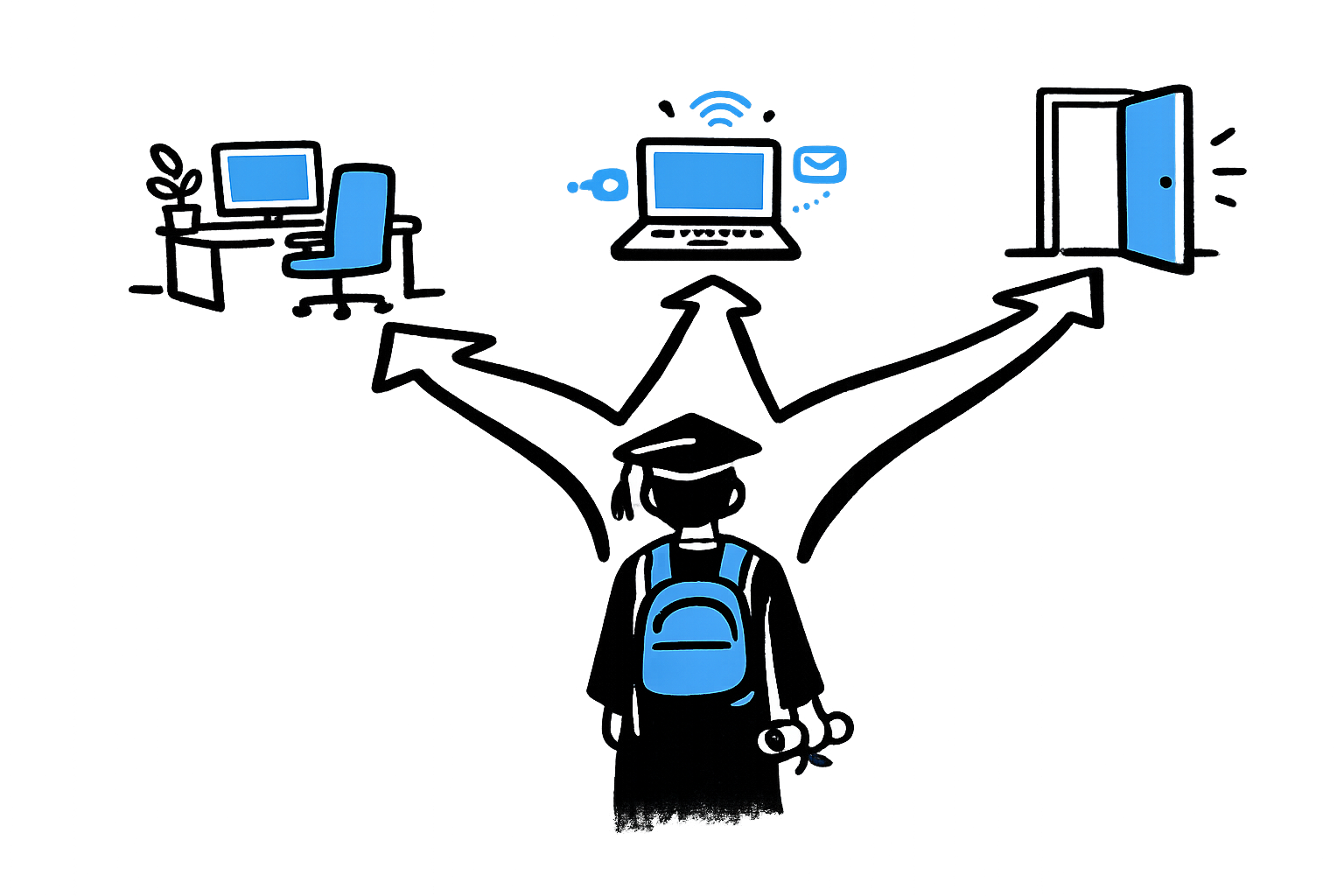 Illustration de l'article : Freelance, CDI ou stage : que choisir après ses études