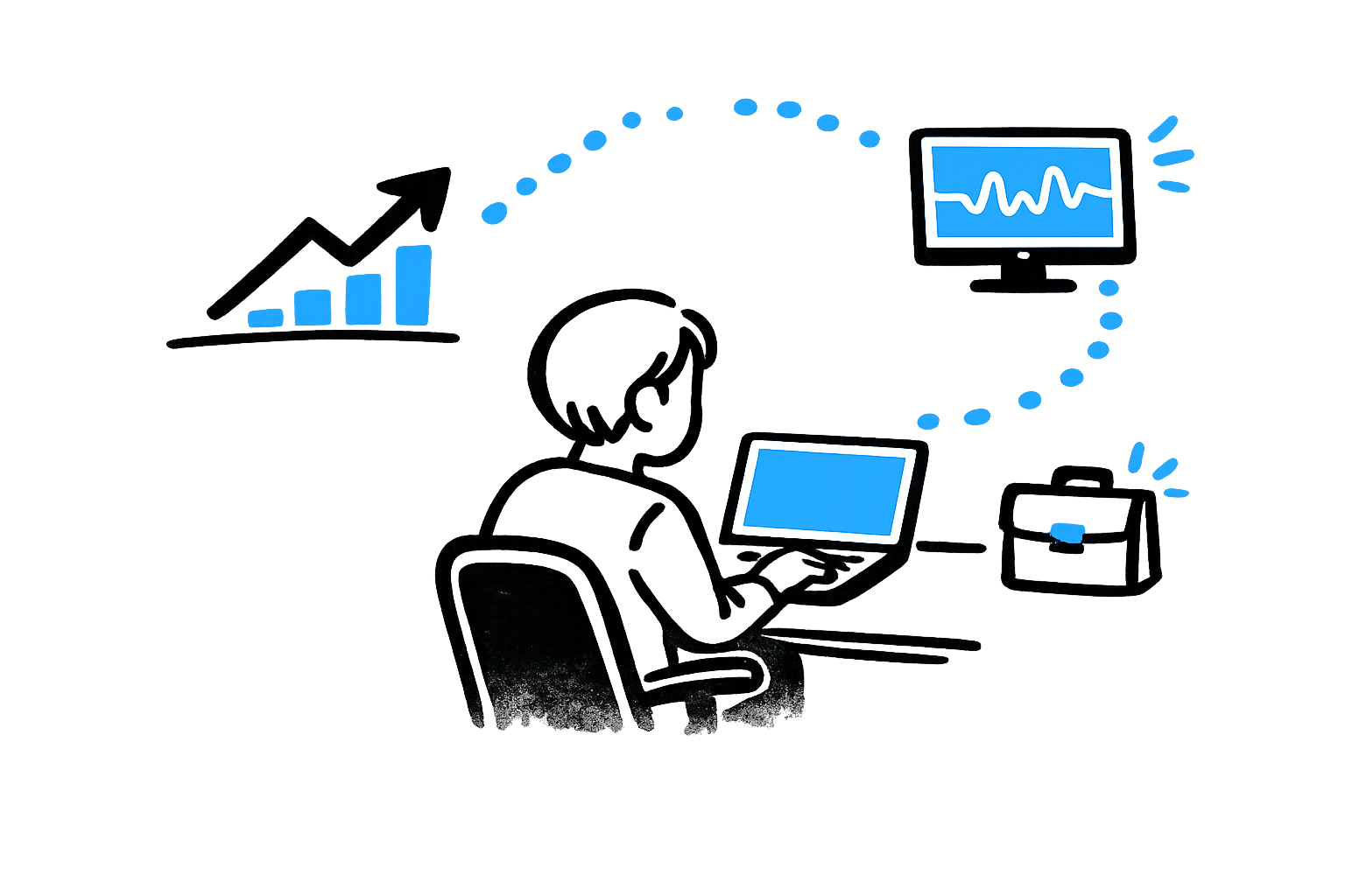 Illustration de l'article : Comment se reconvertir rapidement dans le digital